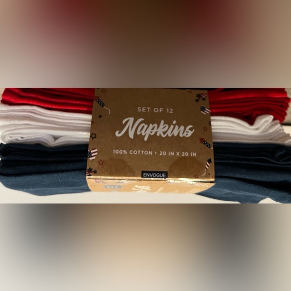 Envogue 100% Cotton Napkins- Set of 12- NWT - Picture 3 of 3